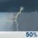Saturday: A chance of rain showers before 9am, then a chance of showers and thunderstorms between 9am and noon, then a chance of showers and thunderstorms. Mostly cloudy. High near 77, with temperatures falling to around 74 in the afternoon. Northeast wind 3 to 8 mph. Chance of precipitation is 50%. New rainfall amounts less than a tenth of an inch possible. Saturday: Chance Showers And Thunderstorms